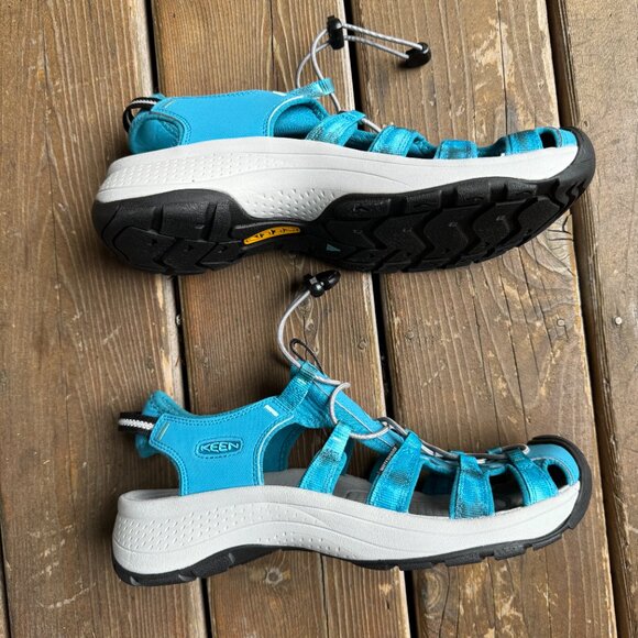 NWOT KEEN Astoria West Closed Toe Sport Sandals Blue/Tie Dye 592S0 - Size 11 - Picture 4 of 13